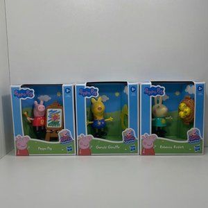Peppa Pig Friends 3 Piece Bundle NWT peppa pig, Gerald Giraffe, Rebecca Rabbit